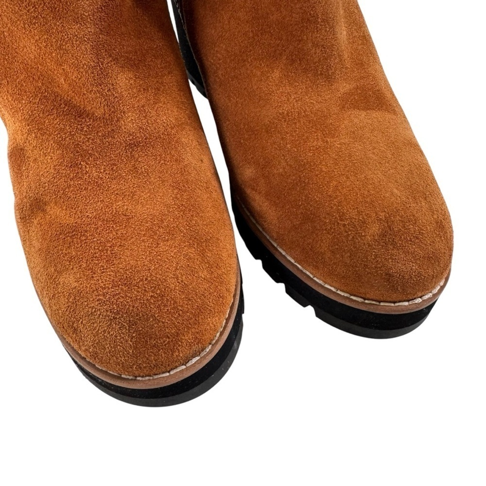 NWT Eileen Fisher Chalet Suede Wedge Bootie Chestnut Size 8.5 - Picture 5 of 14